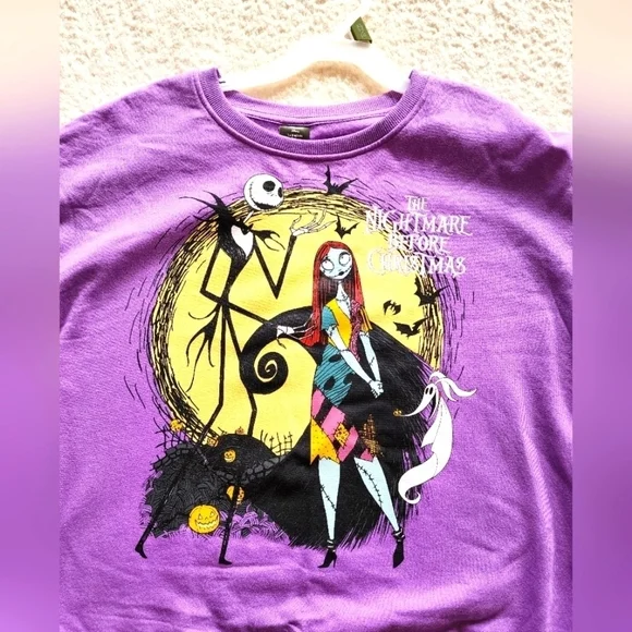 New Halloween girl's Tim Burton’s Nightmare Before Christmas sweatshirt, M L XL - Picture 3 of 5